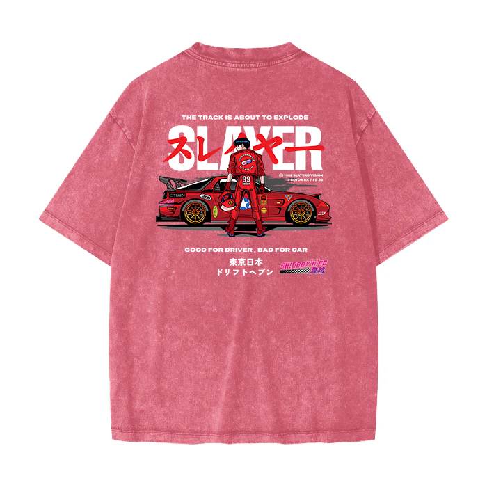 Akira Shitbox and go 37 Anniversary Acid Wash Tshirt