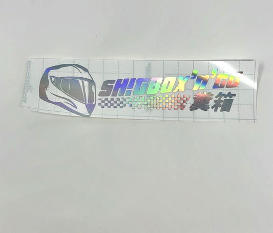 Decal Vinyl Holographic Shitbox And Go