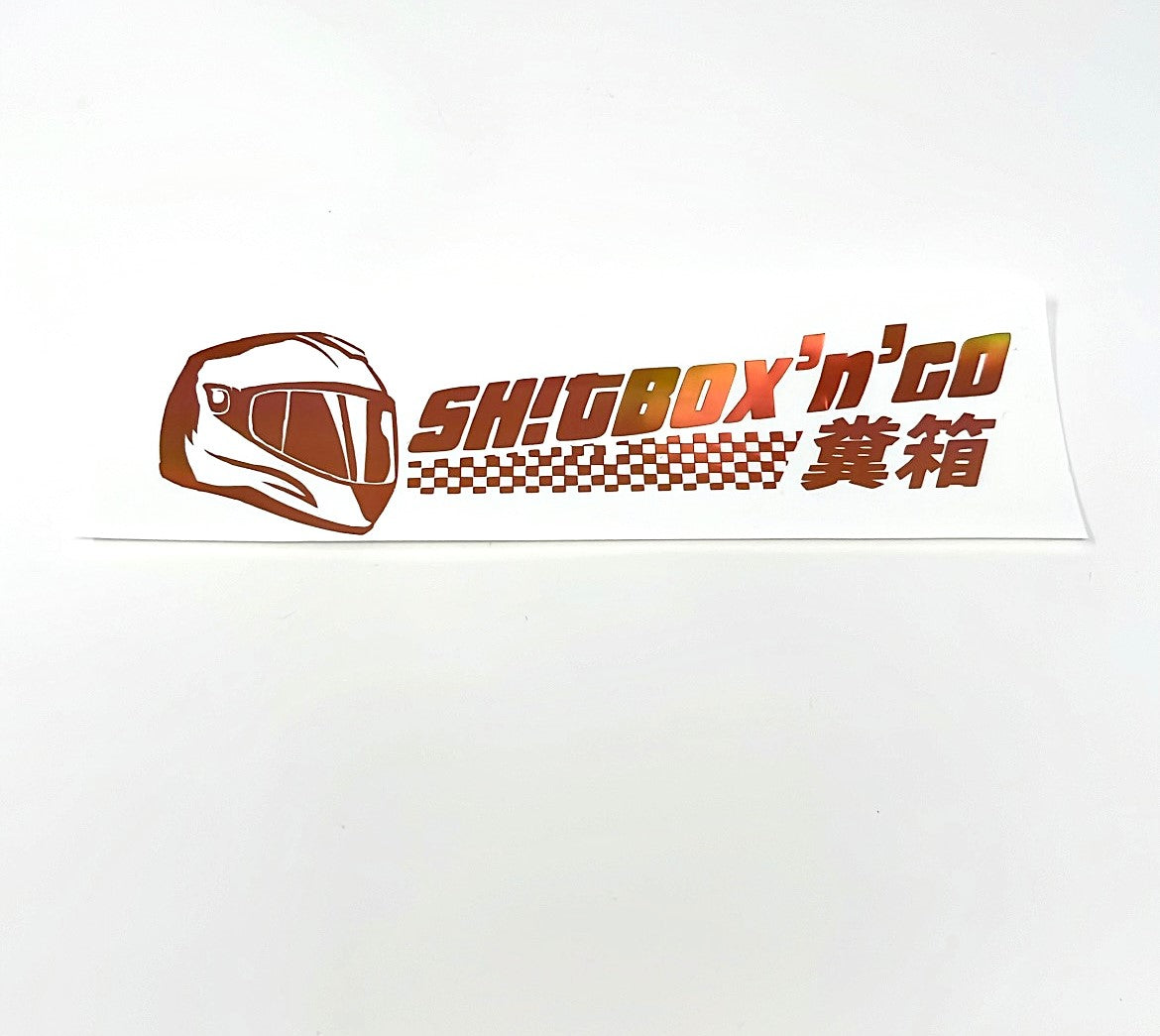 Decal Vinyl Holographic Shitbox And Go