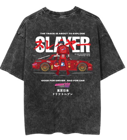 Akira Shitbox and go 37 Anniversary Acid Wash Tshirt