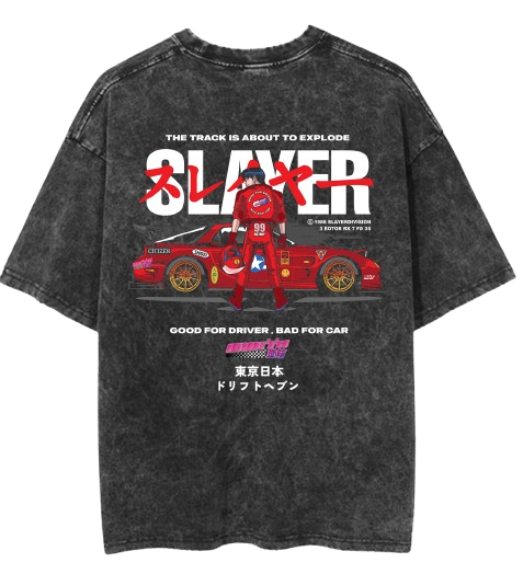 Akira Shitbox and go 37 Anniversary Acid Wash Tshirt