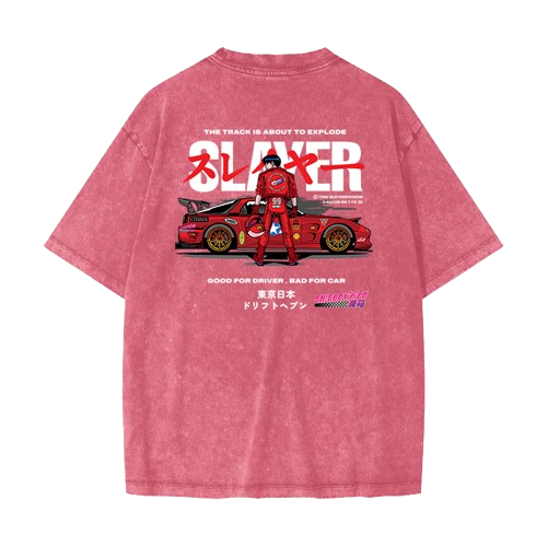 Akira Shitbox and go 37 Anniversary Acid Wash Tshirt