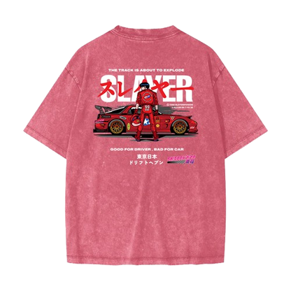Akira Shitbox and go 37 Anniversary Acid Wash Tshirt