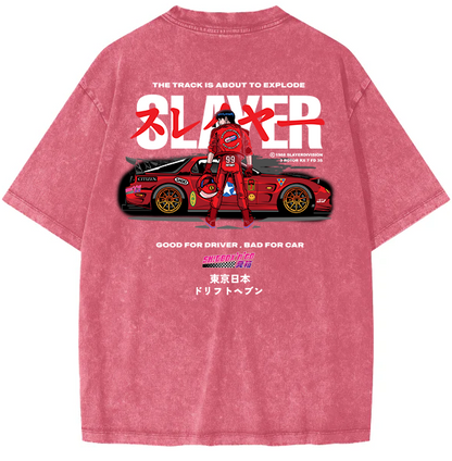 Akira Shitbox and go 37 Anniversary Acid Wash Tshirt
